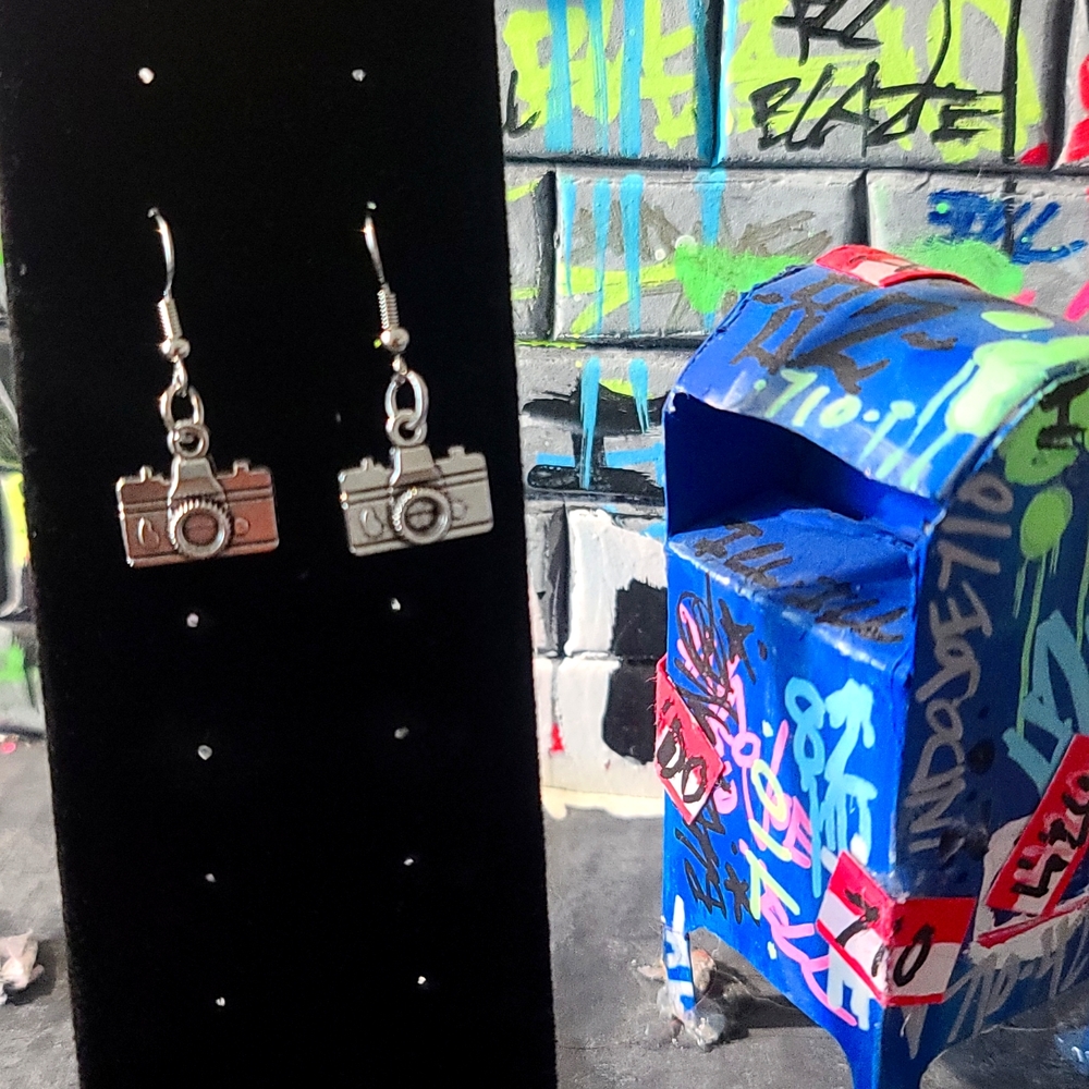 Camera Earrings